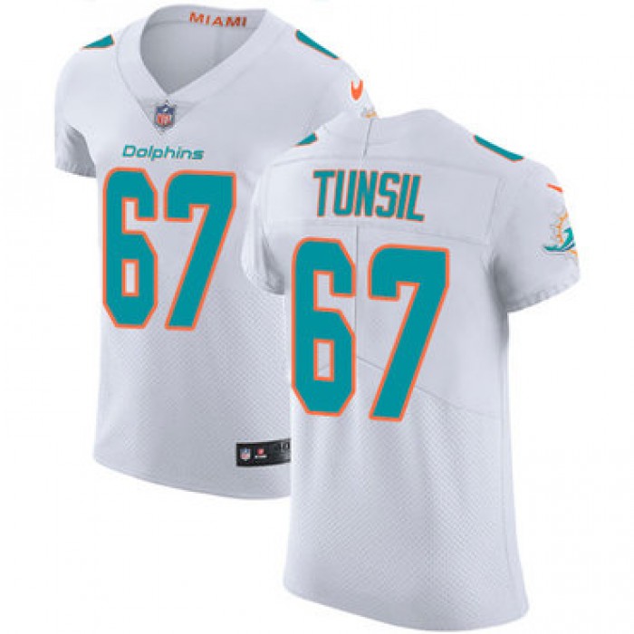 Nike Miami Dolphins #67 Laremy Tunsil White Men's Stitched NFL Vapor Untouchable Elite Jersey