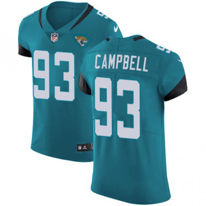 Nike Jacksonville Jaguars #93 Calais Campbell Teal Green Team Color Men's Stitched NFL Vapor Untouchable Elite Jersey