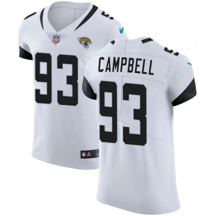 Nike Jacksonville Jaguars #93 Calais Campbell White Men's Stitched NFL Vapor Untouchable Elite Jersey