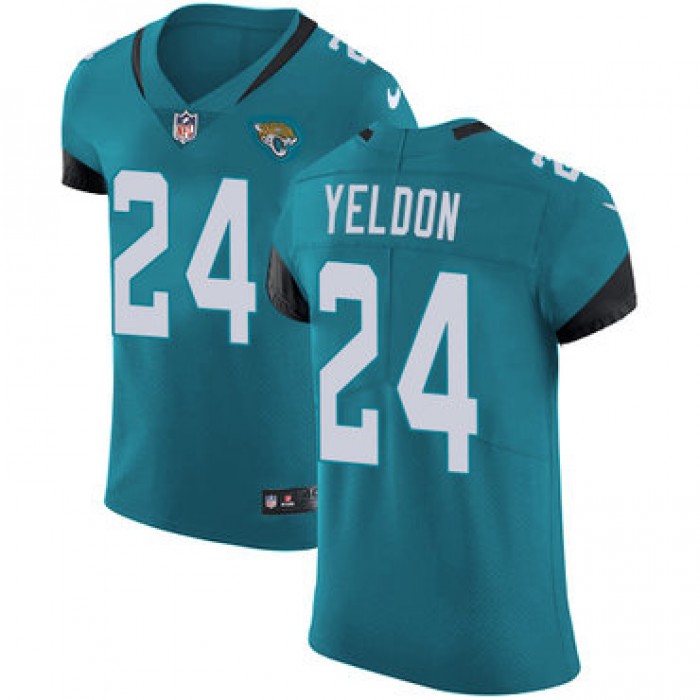 Nike Jacksonville Jaguars #24 T.J. Yeldon Teal Green Team Color Men's Stitched NFL Vapor Untouchable Elite Jersey