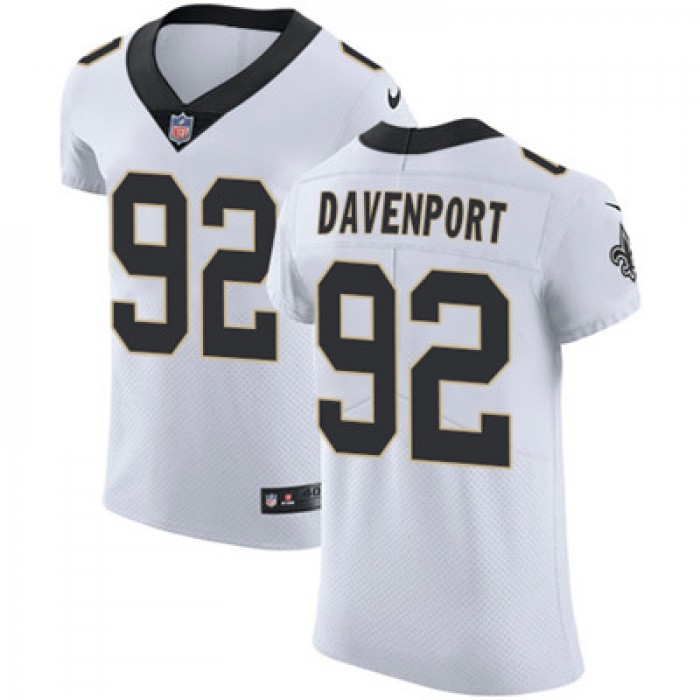 Nike New Orleans Saints #92 Marcus Davenport White Men's Stitched NFL Vapor Untouchable Elite Jersey