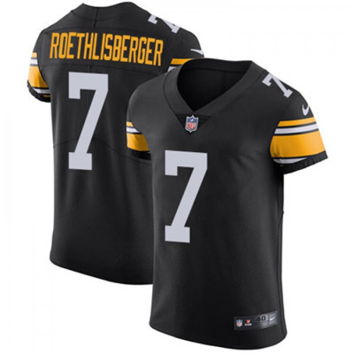 Nike Steelers #7 Ben Roethlisberger Black Alternate Men's Stitched NFL Vapor Untouchable Elite Jersey