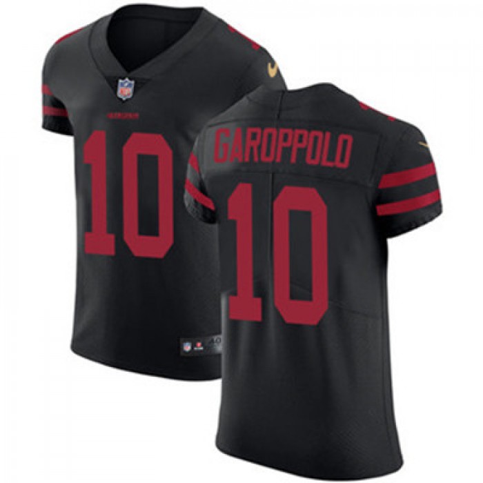 Nike San Francisco 49ers #10 Jimmy Garoppolo Black Alternate Men's Stitched NFL Vapor Untouchable Elite Jersey