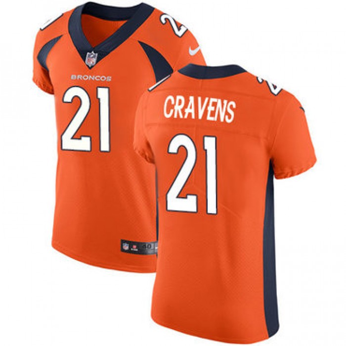 Nike Denver Broncos #21 Su'a Cravens Orange Team Color Men's Stitched NFL Vapor Untouchable Elite Jersey