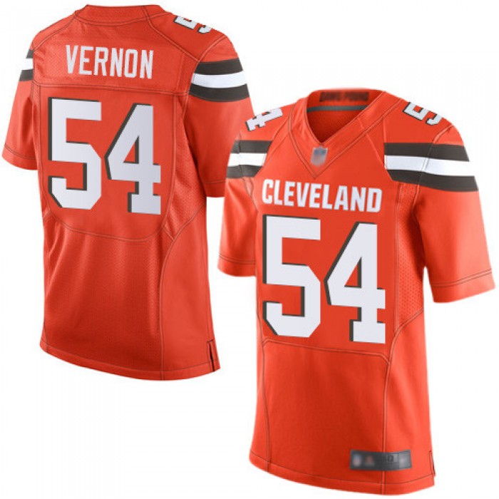 Men's Cleveland Browns #54 Olivier Vernon Orange Alternate Men's Stitched Football New Elite Jersey