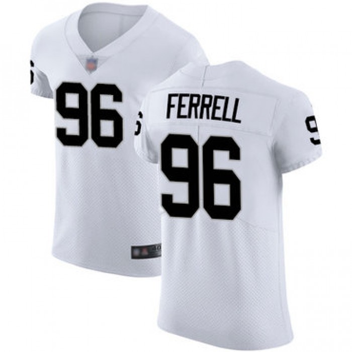 Raiders #96 Clelin Ferrell White Men's Stitched Football Vapor Untouchable Elite Jersey