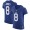 Giants #8 Daniel Jones Royal Blue Team Color Men's Stitched Football Vapor Untouchable Elite Jersey