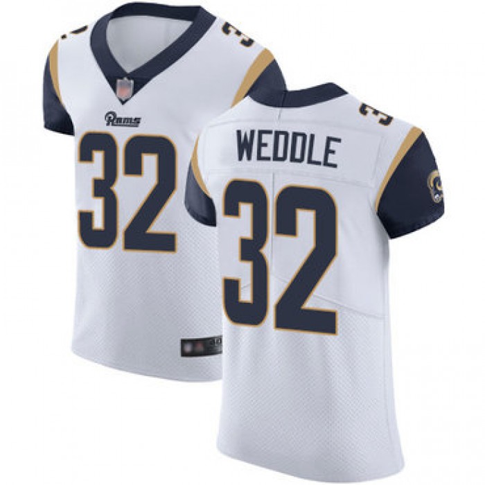 Rams #32 Eric Weddle White Men's Stitched Football Vapor Untouchable Elite Jersey