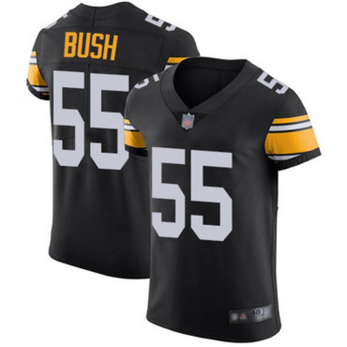 Steelers #55 Devin Bush Black Alternate Men's Stitched Football Vapor Untouchable Elite Jersey