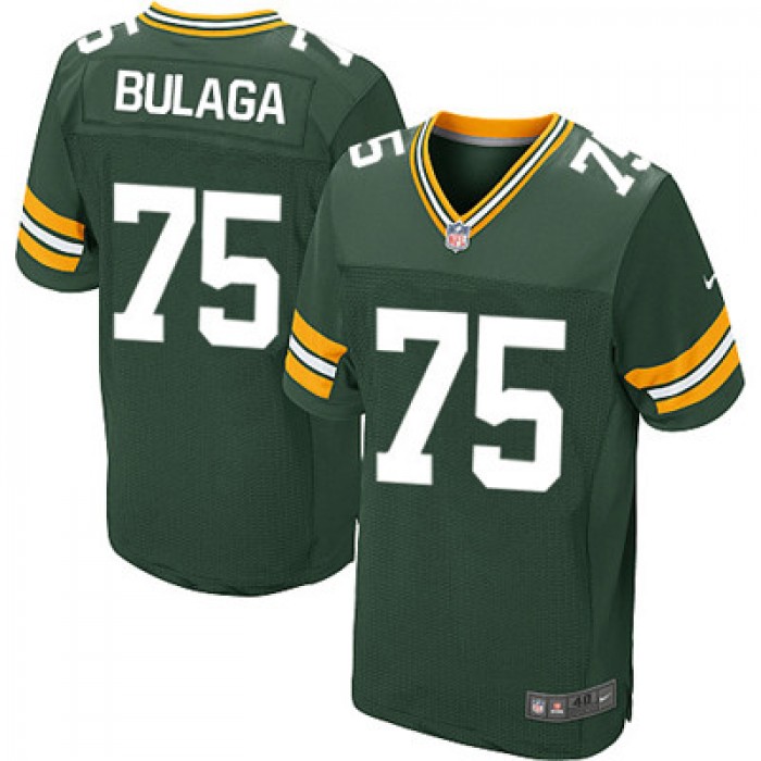 Nike Green Bay Packers #75 Bryan Bulaga Green Elite Jersey