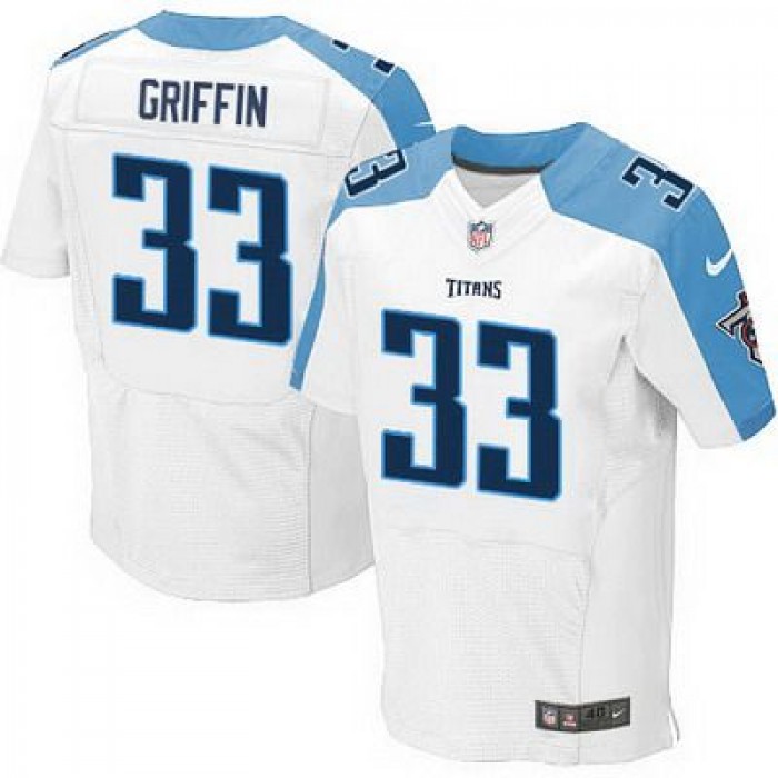 Men's Tennessee Titans #33 Michael Griffin Nike White Elite Jersey