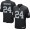 Nike Oakland Raiders #24 Charles Woodson Black Game Kids Jersey
