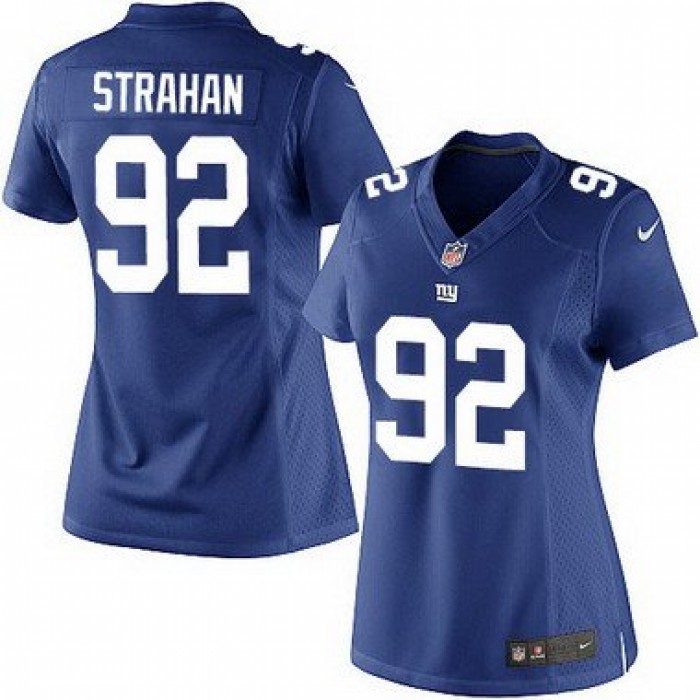 Women's New York Giants #92 Michael Strahan Royal Blue Retired Player NFL Nike Game Jersey