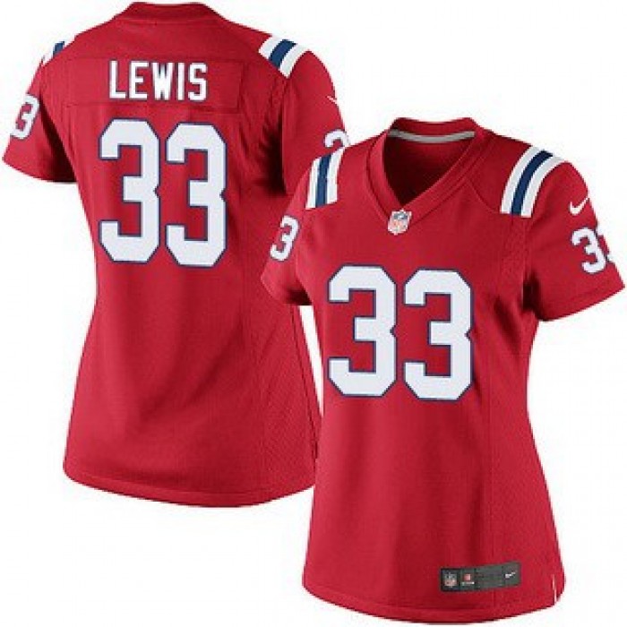 Women's N's New England Patriots #33 Dion Lewis Red Alternate NFL Nike Game Jersey
