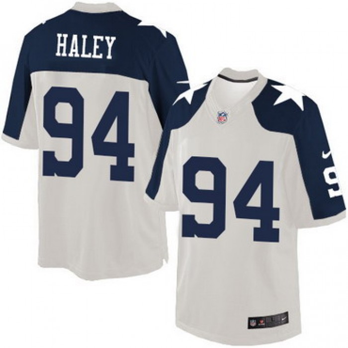 Youth Dallas Cowboys #94 Charles Haley White Thanksgiving Retired Player NFL Nike Game Jersey