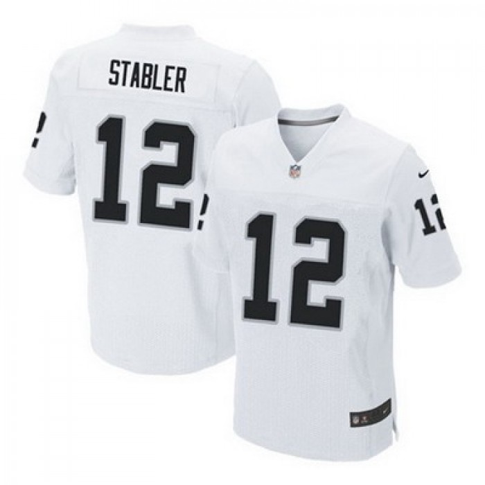 Youth Oakland Raiders #12 Ken Stabler Nike White Game Jersey