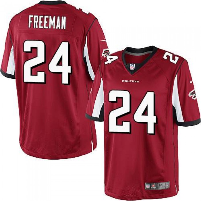 Youth Atlanta Falcons #24 Devonta Freeman Red Team Color NFL Nike Game Jersey