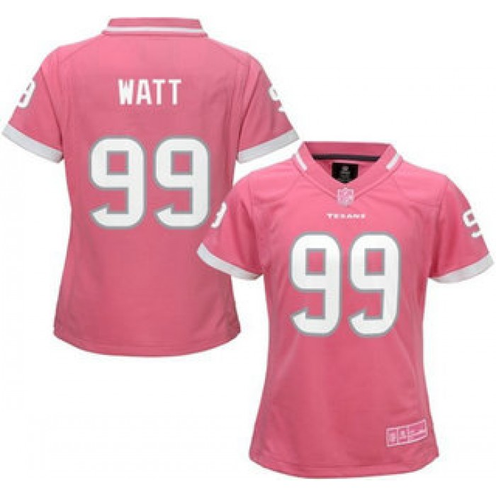 Women's Houston Texans #99 J.J. Watt Pink Bubble Gum 2015 NFL Jersey