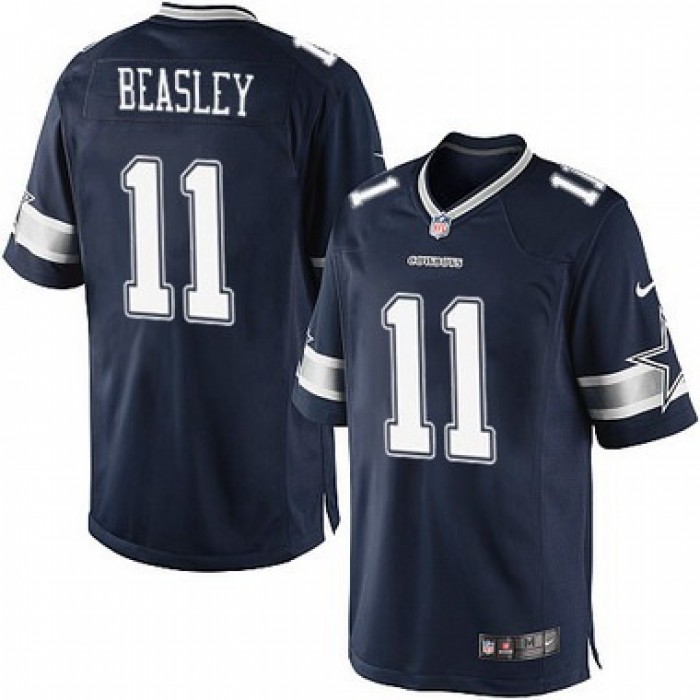 Men's Dallas Cowboys #11 Cole Beasley Navy Blue Team Color NFL Nike Game Jersey