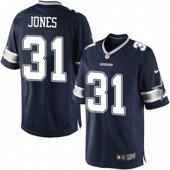 Men's Dallas Cowboys #31 Byron Jones Navy Blue Team Color NFL Nike Game Jersey