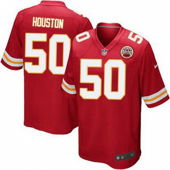Men's Kansas City Chiefs #50 Justin Houston Red Team Color NFL Nike Game Jersey