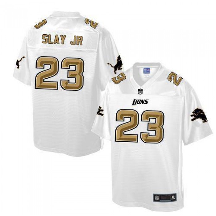 Nike Lions #23 Darius Slay JR White Men's NFL Pro Line Fashion Game Jersey