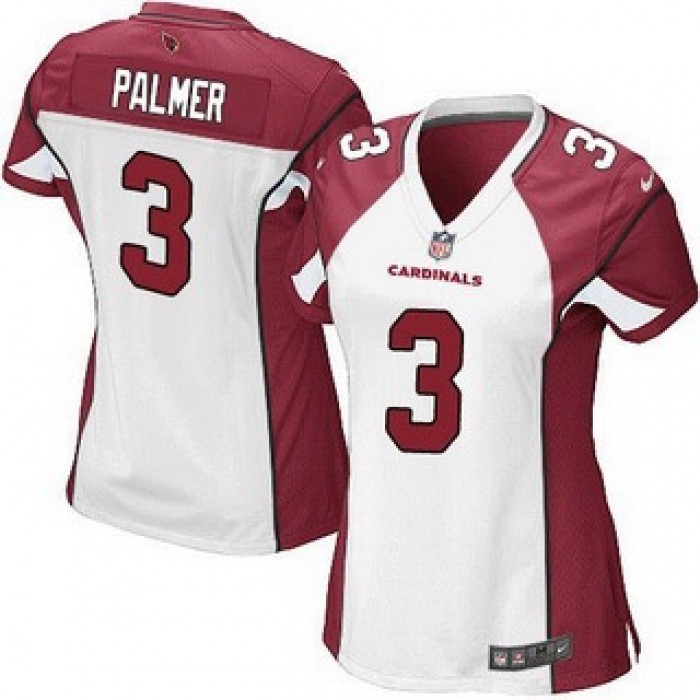 Women's Arizona Cardinals #3 Carson Palmer White Road NFL Nike Game Jersey