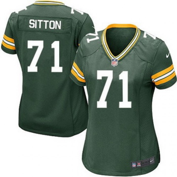 Women's Nike Josh Sitton Green Bay Packers Game Team Color Green Home Jersey