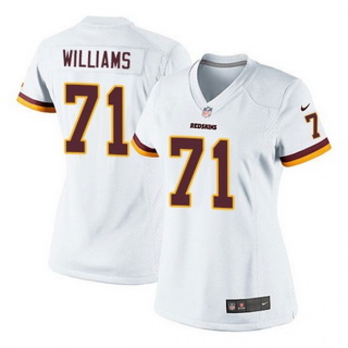 Women's Washington Redskins #71 Trent Williams Burgundy white NFL Nike game Jersey