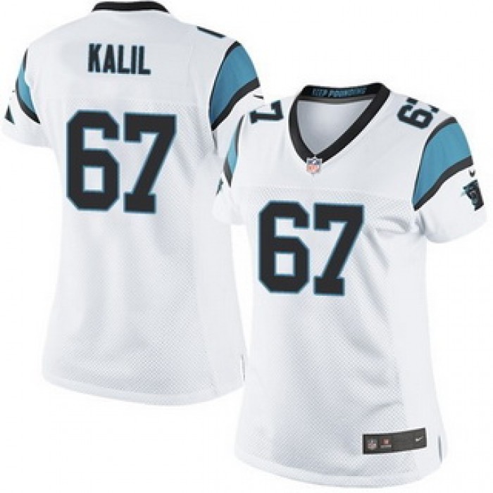Women's Carolina Panthers #67 Ryan Kalil Nike Game White Jersey