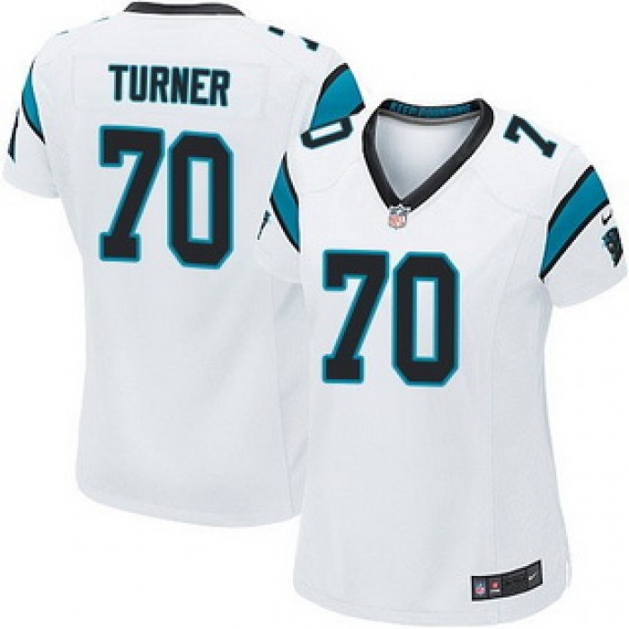Women's Carolina Panthers #70 Trai Turner Nike Game white Jersey