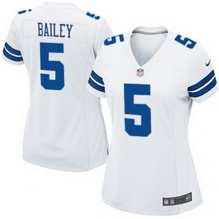 Women's Dallas Cowboys #5 Dan Bailey White Game Jersey