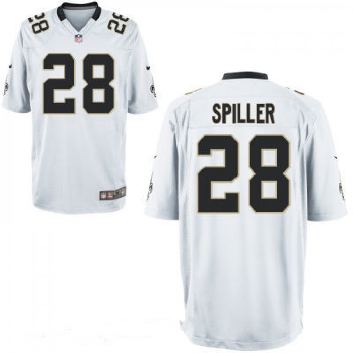Youth New Orleans Saints #28 C.J. Spiller White Road Stitched NFL Nike Game Jersey