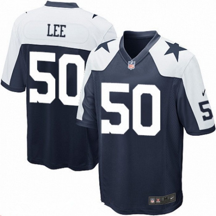 Mens Nike Dallas Cowboys #50 Sean Lee Navy Blue Thanksgiving Alternate Stitched NFL Nike Game Jersey