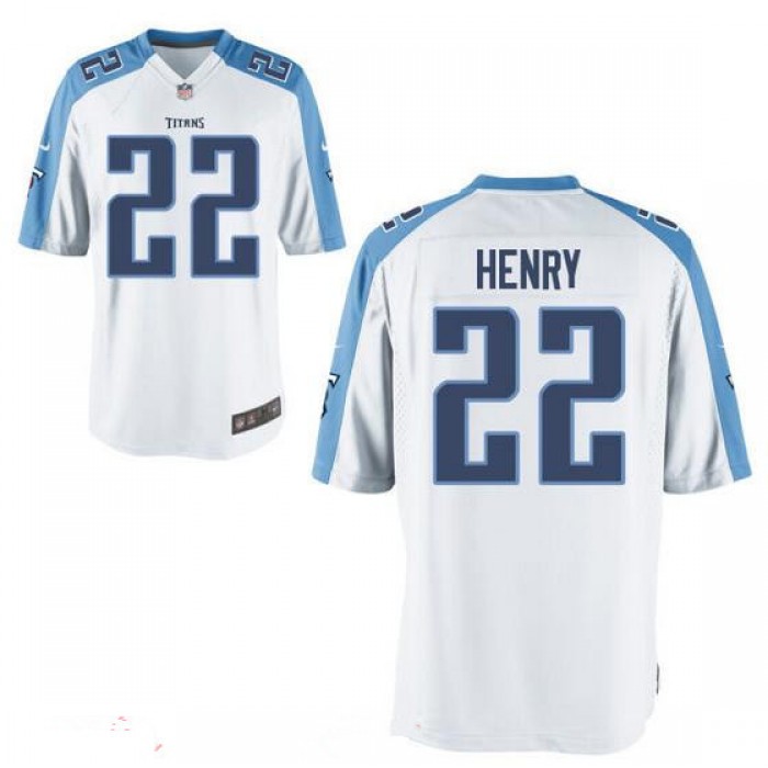 Youth Tennessee Titans #22 Derrick Henry White Road Stitched NFL Nike Game Jersey