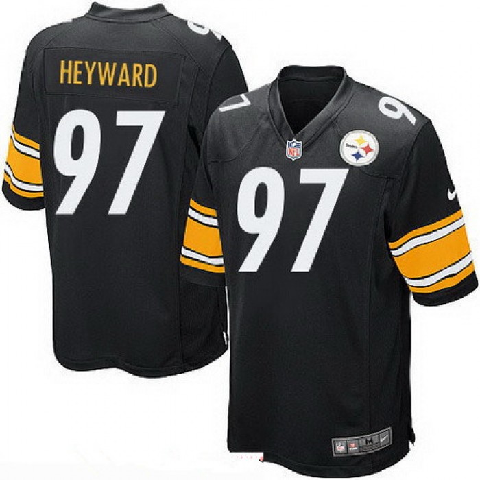 Men's Pittsburgh Steelers #97 Cameron Heyward Black Team Color Stitched NFL Nike Game Jersey