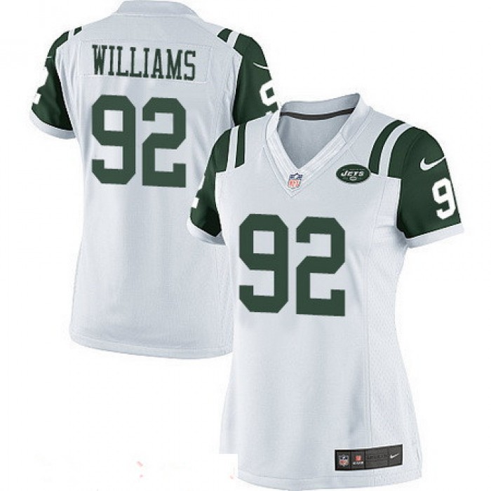 Women's New York Jets #92 Leonard Williams White Road Stitched NFL Nike Game Jersey