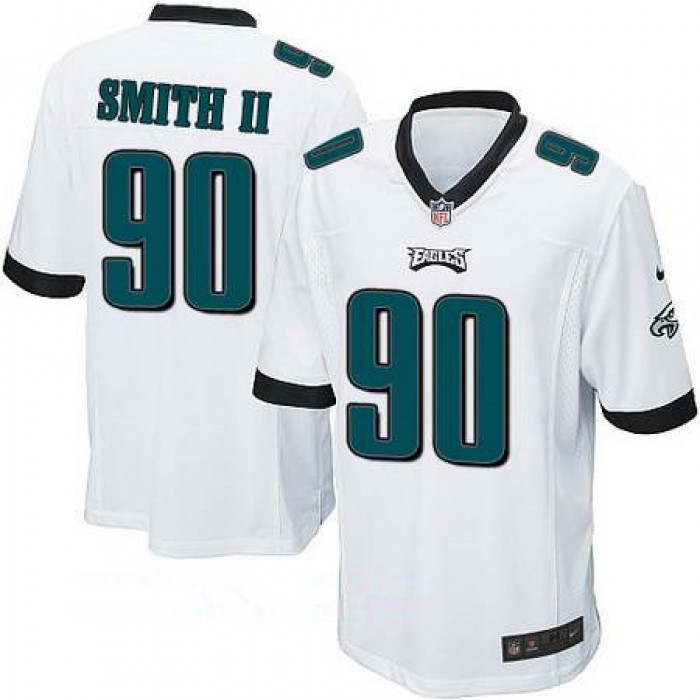 Youth Philadelphia Eagles #90 Marcus Smith II White Road Stitched NFL Nike Game Jersey