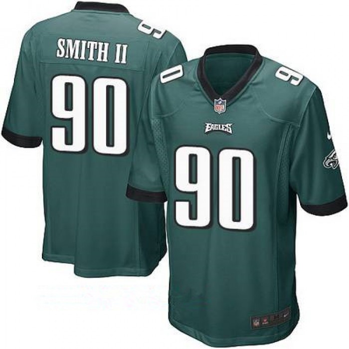 Youth Philadelphia Eagles #90 Marcus Smith II Midnight Green Team Color Stitched NFL Nike Game Jersey