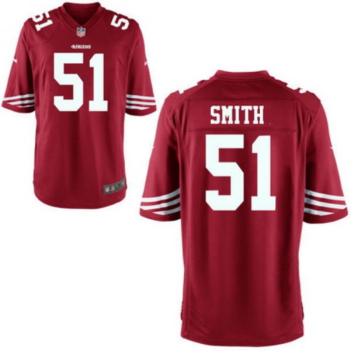 Men's San Francisco 49ers #51 Malcolm Smith Scarlet Red Team Color Stitched NFL Nike Game Jersey