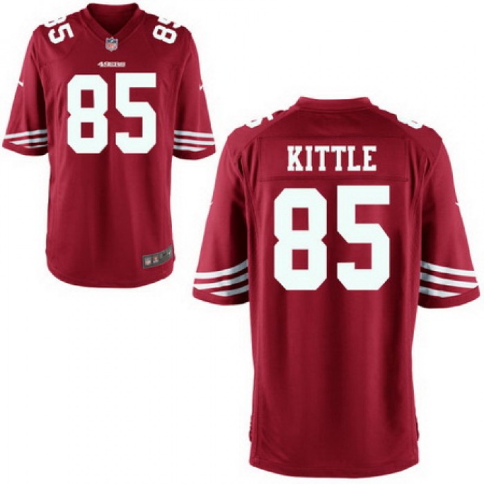 Men's 2017 NFL Draft San Francisco 49ers #85 George Kittle Scarlet Red Team Color Stitched NFL Nike Game Jersey