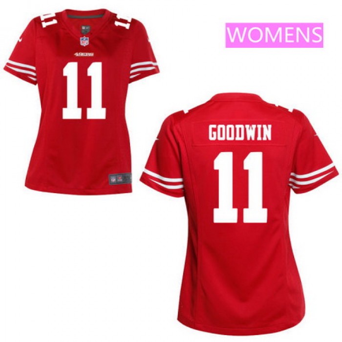 Women's San Francisco 49ers #11 Marquise Goodwin Scarlet Red Team Color Stitched NFL Nike Game Jersey