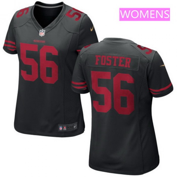 Women's 2017 NFL Draft San Francisco 49ers #56 Reuben Foster Black Alternate Stitched NFL Nike Game Jersey
