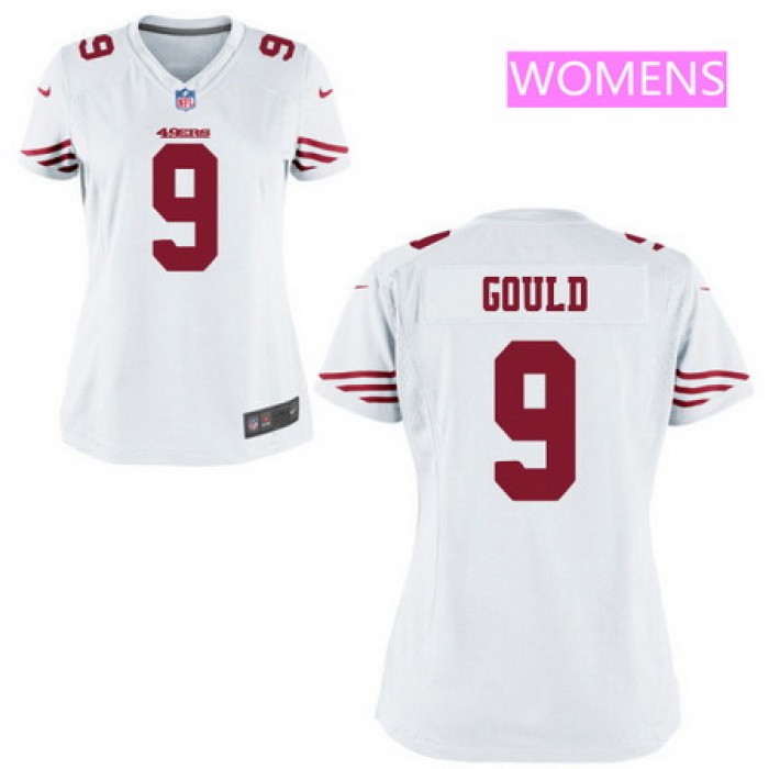 Women's San Francisco 49ers #9 Robbie Gould White Road Stitched NFL Nike Game Jersey