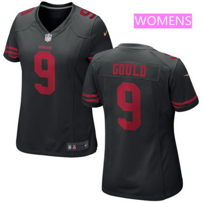 Women's San Francisco 49ers #9 Robbie Gould Black Alternate Stitched NFL Nike Game Jersey
