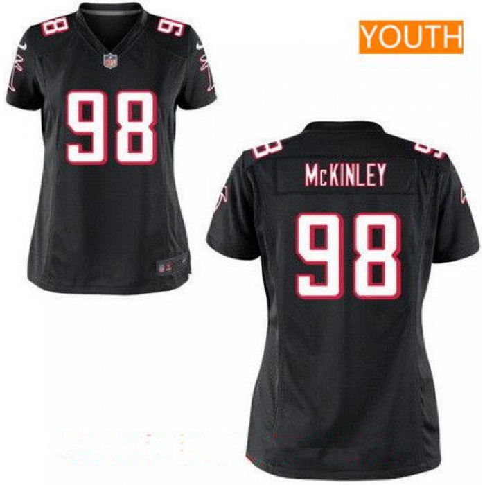 Youth 2017 NFL Draft Atlanta Falcons #98 Takkarist McKinley Black Alternate Stitched NFL Nike Game Jersey