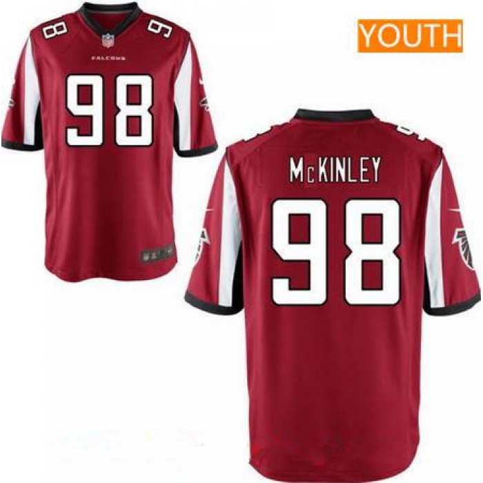 Youth 2017 NFL Draft Atlanta Falcons #98 Takkarist McKinley Red Team Color Stitched NFL Nike Game Jersey