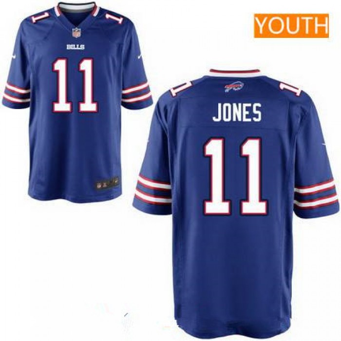 Youth 2017 NFL Draft Buffalo Bills #11 Zay Jones Royal Blue Team Color Stitched NFL Nike Game Jersey