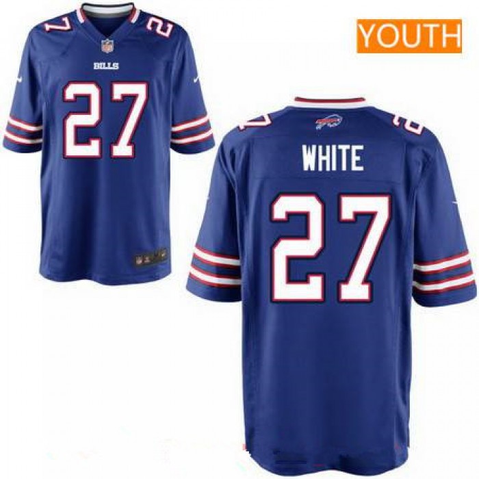 Youth 2017 NFL Draft Buffalo Bills #27 Tre'Davious White Royal Blue Team Color Stitched NFL Nike Game Jersey