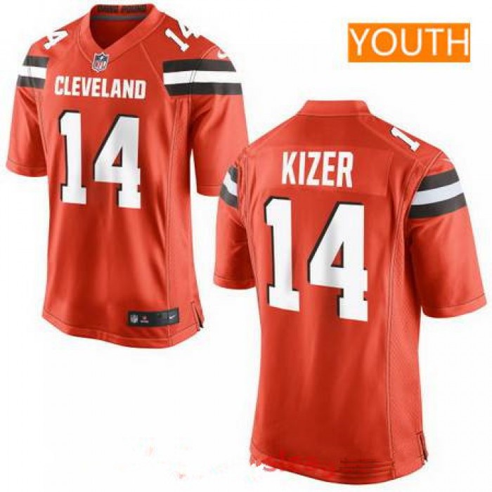 Youth 2017 NFL Draft Cleveland Browns #14 DeShone Kizer Orange Alternate Stitched NFL Nike Game Jersey